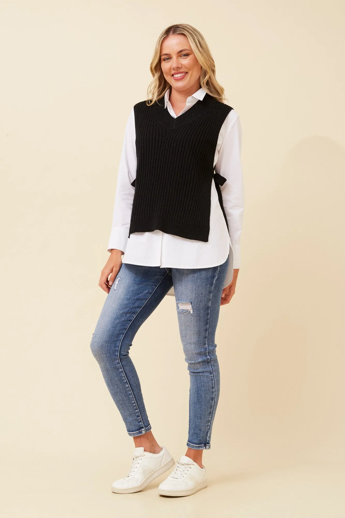 TRU SOLID KNIT VEST