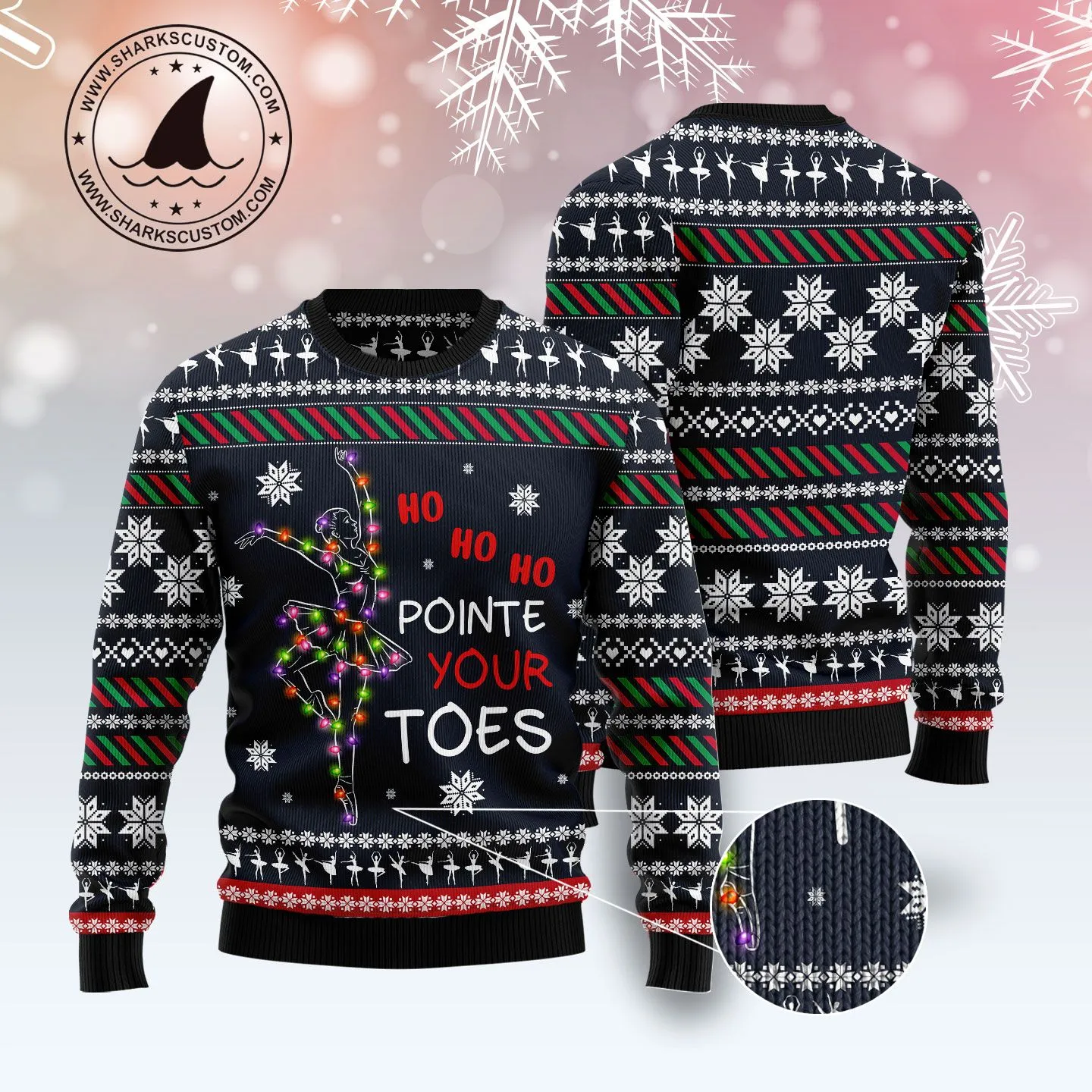 Ugly Christmas Sweater JulesRoche All-Over-Print Festive Jumper