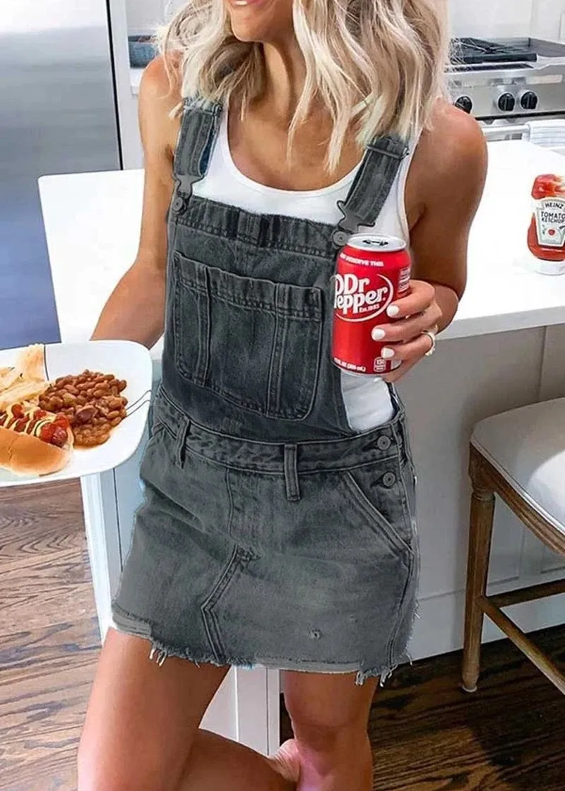 Vintage Denim Overall Dress