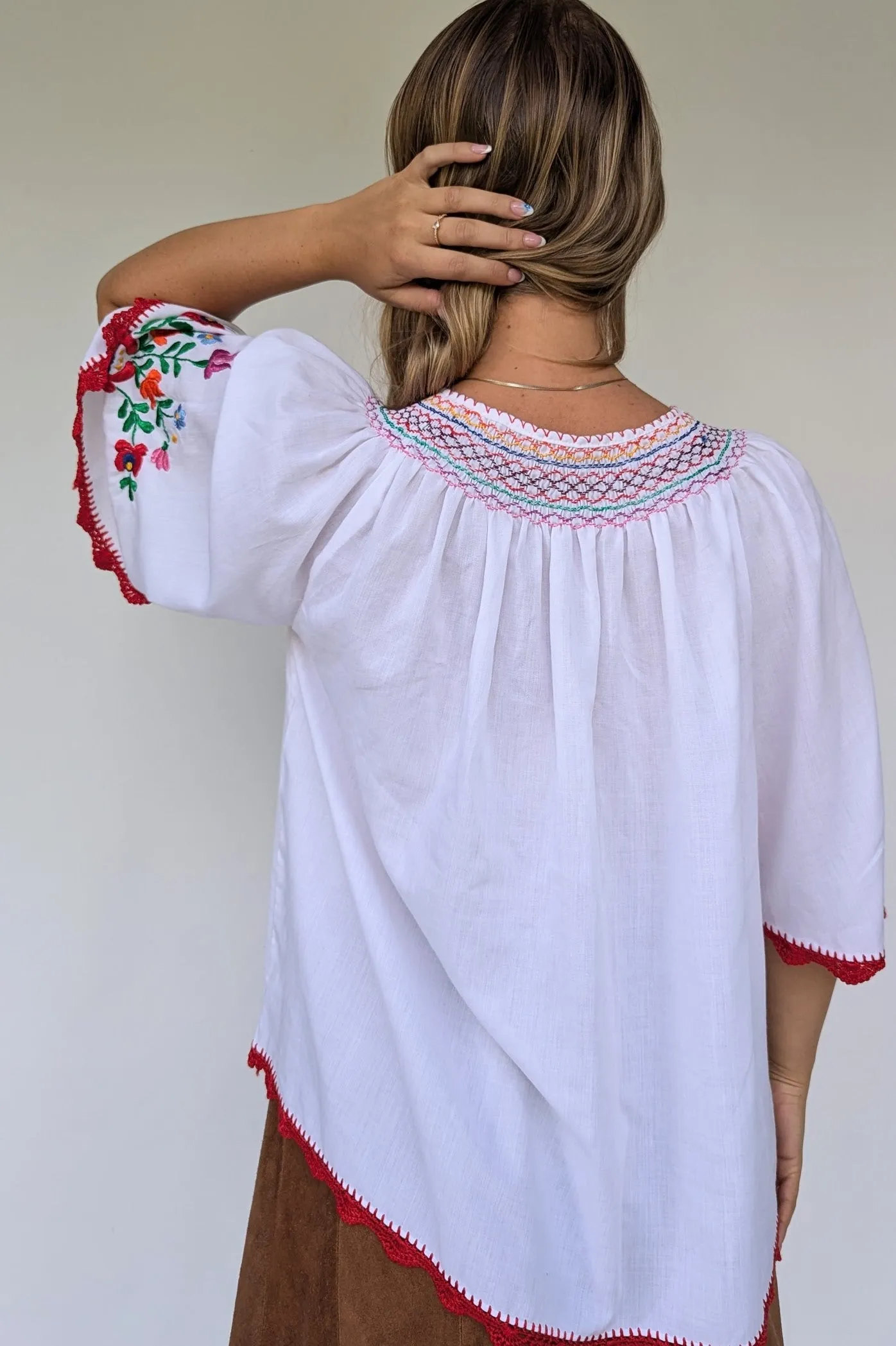 Vintage Hungarian Peasant Boho Blouse