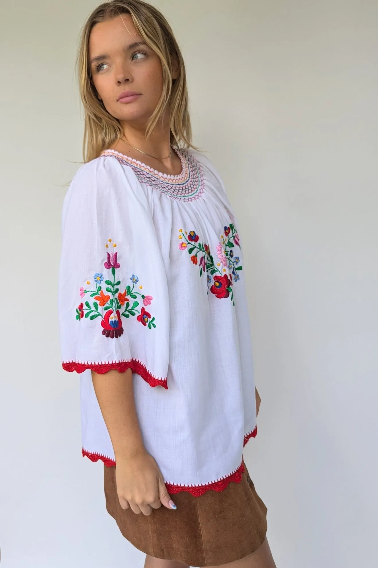 Vintage Hungarian Peasant Boho Blouse