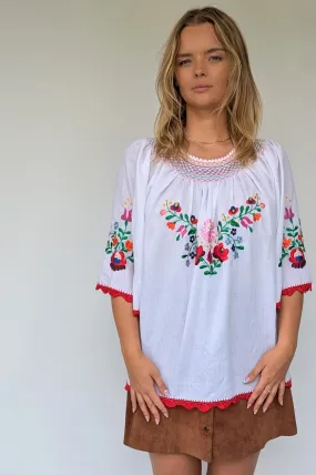 Vintage Hungarian Peasant Boho Blouse