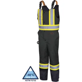 Waterproof Quilted Bib Pants, Polyester, X-Large, Black