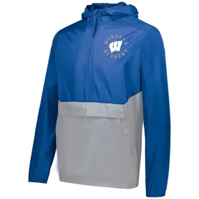 Windsor - Augusta/Holloway Pack Pullover with Windsor Academy W Circle - Royal/Athletic Grey (229534/229634)