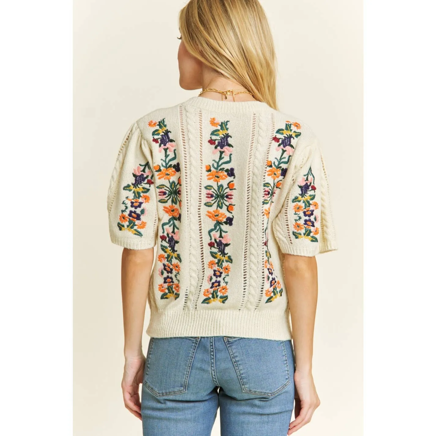 Winter Garden Sweater in Ivory