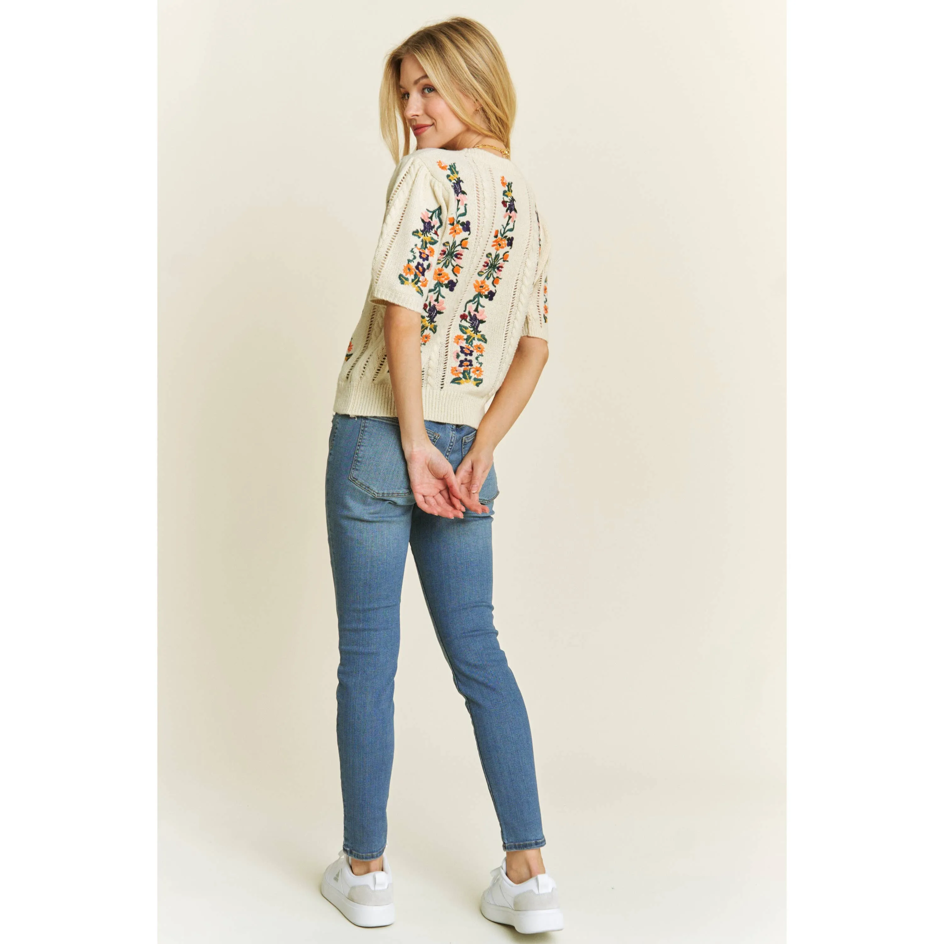 Winter Garden Sweater in Ivory
