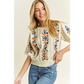 Winter Garden Sweater in Ivory