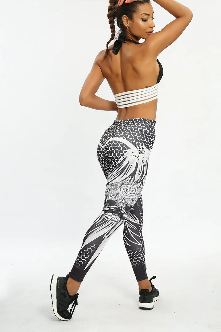 Women's Summer Printed High Waist Fitness Leggings