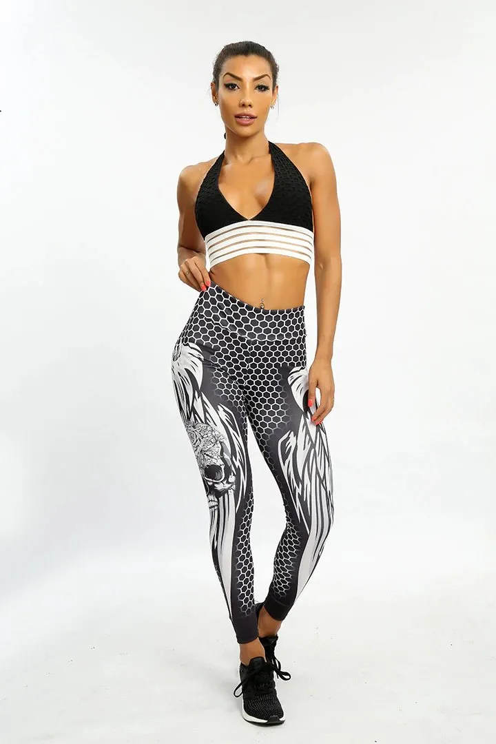 Women's Summer Printed High Waist Fitness Leggings