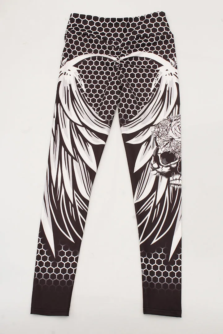 Women's Summer Printed High Waist Fitness Leggings