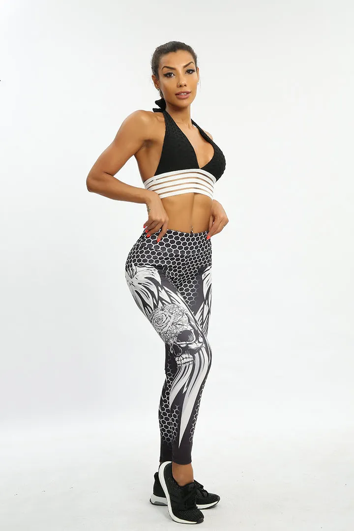 Women's Summer Printed High Waist Fitness Leggings