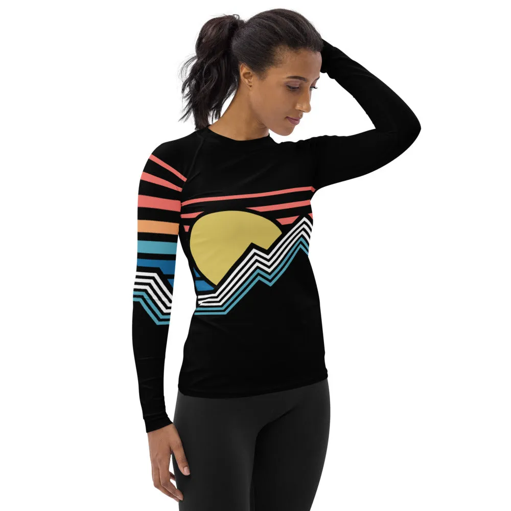 Women's UPF 50 Long Sleeve Rash Guard - Colorado Mountains