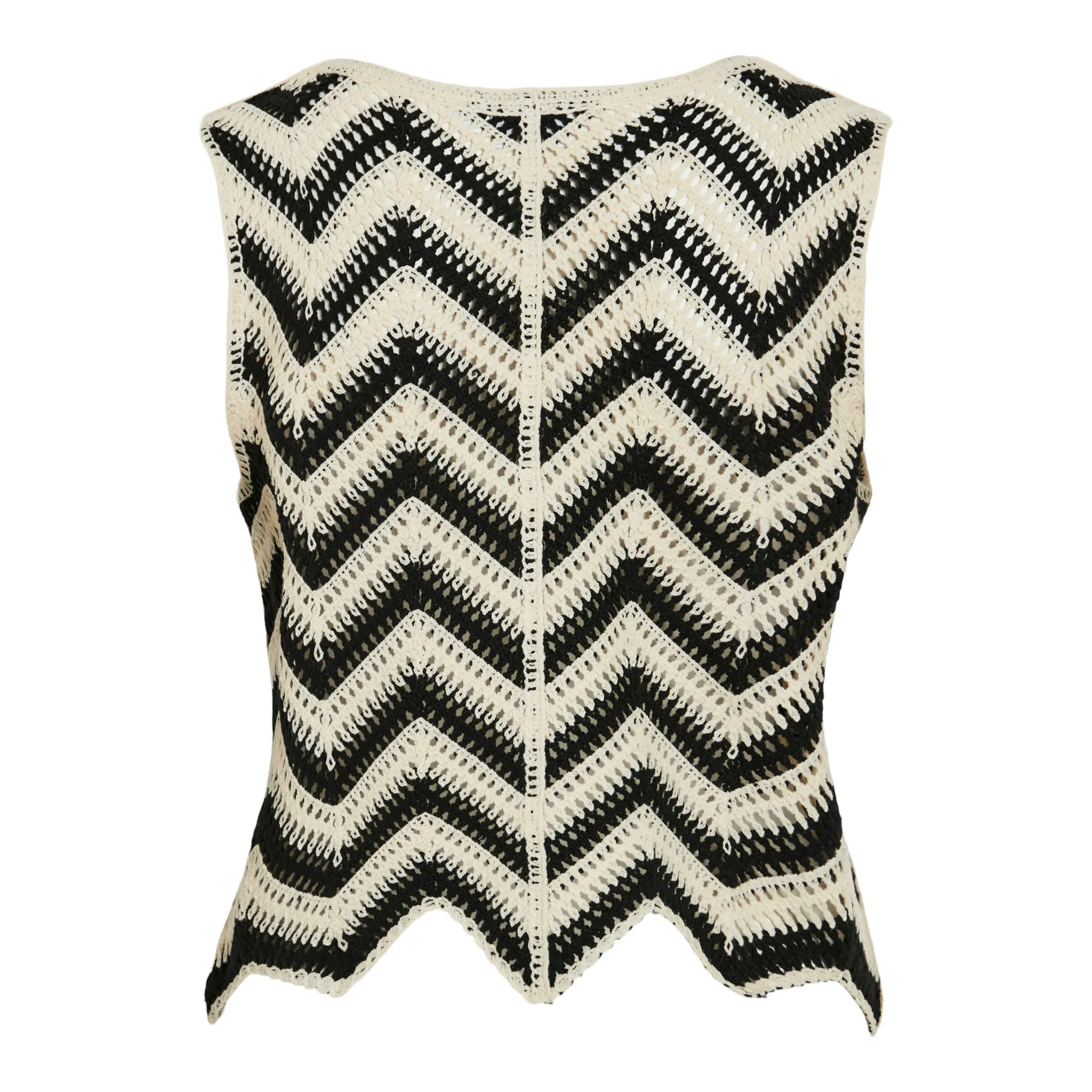 Womens Vila Birch Viserilda Crochet Vest Top