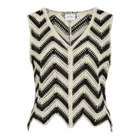 Womens Vila Birch Viserilda Crochet Vest Top