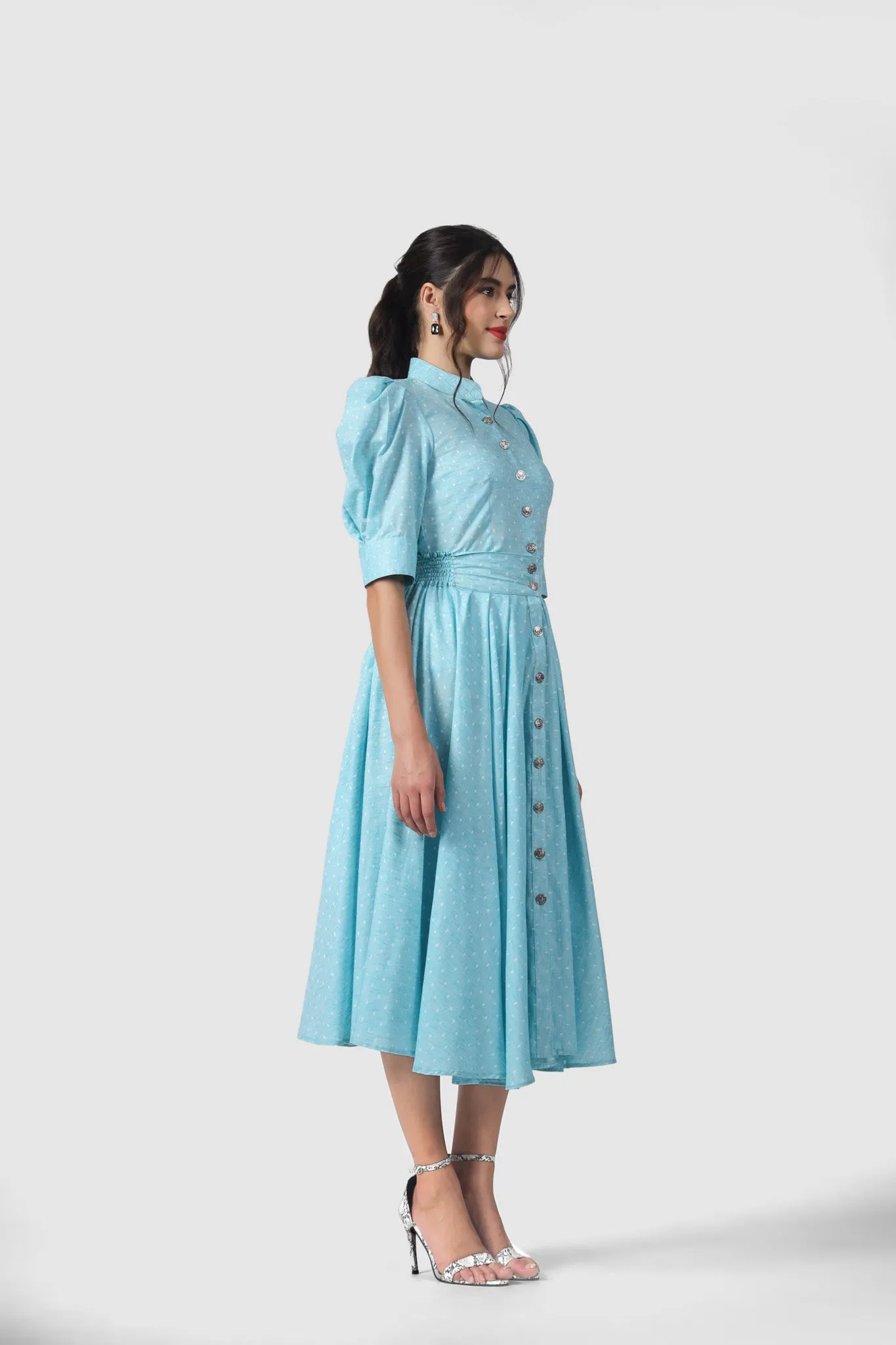 ZARA PLEATED MIDI SKIRT