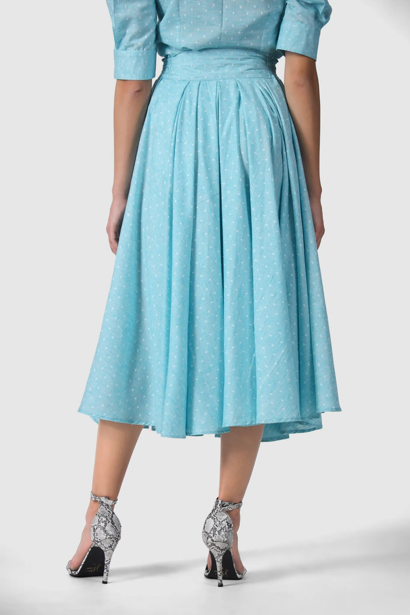 ZARA PLEATED MIDI SKIRT